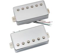 Artec VH59 Vintage Tone Covered Alnico 5 Humbucker Neck Bridge Pickups Set for Les Paul Style Electric Guitar, Chrome
