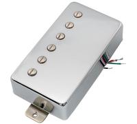 Artec VH59 Vintage Tone Covered Alnico 5 Humbucker Neck Pickup 7.4K for Les Paul Style Electric Guitar, Chrome