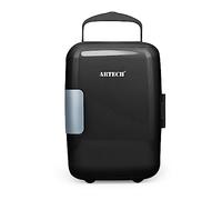 ARTECH 4L Mini Fridge for Bedroom, Portable Refrigerator with AC/DC Power, 6 Can Small Desk Fridge Cooler & Warmer, Tabletop Drinks Fridge for Office, University, Campervan, Car, Skincare & Snacks