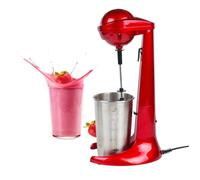 ARTECH Retro Milkshake Maker Red - 100W Electric Drink Mixer with 2 Speed Settings, 500ml Stainless Steel Cup, Milk Frother for Milkshakes, Protein Shakes, Frappes, Cocktails & Omelette Mix