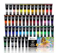 Artecho Acrylic Paint Set for Art, 48 Colors 36ml Basic Acrylic Paint Supplies for Wood, Fabric, Crafts, Canvas, Leather&Stone