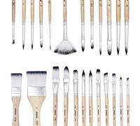 Artecho Art Paint Brushes Set for Watercolor, Acrylic, Oil, Rock Painting, Nail Brush, 24 Different Sizes with Organizing Case for Artists, Adults & Kids