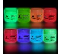 Artecho Glow in the Dark Paint-Set of 8 Colors, 20 ml/0.7 oz Acrylic Paint for Decoration, Art Painting, Outdoor and Indoor Art Craft, Supplies for C