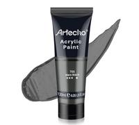Artecho Mars Black Acrylic Paint (120ml / 4.05oz) Tubes, Art Craft Paints for Canvas Painting, Rock, Stone, Wood, Fabric, Art Supplies