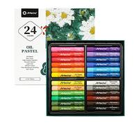 Artecho Oil Pastels Set of 24 Colors, Soft Oil Pastels for Art Painting, Drawing, Blending, Oil Crayons Pastels Art Supplies for Artists, Beginners, Students, Teachers