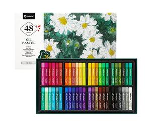 Artecho Oil Pastels Set of 48 Colors, Soft Oil Pastels for Art Painting, Drawing, Blending, Oil Crayons Pastels Art Supplies for Artists, Beginners, Students, Teachers