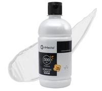 Artecho Pearl White Acrylic Paint - Large Bottle 500ml / 17oz, Craft Paint for Canvas, Rocks, Wood, Fabric, Ceramic, Non-Toxic