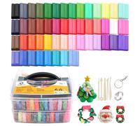 Artecho Polymer Clay Set, 50 Colors Modeling Clay Kit with 5pcs Clay Sculpting Tools and Accessories for DIY, Oven Bake Clay, Crafts Gift for Beginners/Adults