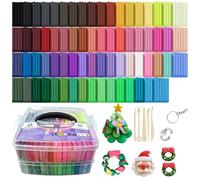 Artecho Polymer Clay Set, 70 Colors Modeling Clay Kit with 5pcs Clay Sculpting Tools and 31pcs Accessories for DIY, Oven Bake Clay, Crafts Gift for Beginners/Adults