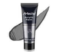 Artecho Professional Acrylic Paint, Pearl Black (120ml / 4.05oz) Tubes, Art Craft Paints for Canvas Painting, Rock, Stone, Wood, Fabric, Art Supplies for Professional Artists, Adults