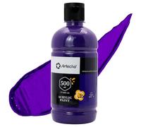 Artecho Purple Acrylic Paint 500ml/17oz, Craft Paint for Art Supply, Ideal for Canvas, Fabric, Pumpkin, Rock, Leather, Model, Ceramic, Plastic, Clay, Glass.