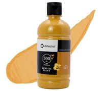 Artecho Yellow Ochre Acrylic Paint 500ml/17oz, Craft Paint for Art Supply, Ideal for Canvas, Fabric, Pumpkin, Rock, Leather, Model, Ceramic, Plastic, Clay, Glass.