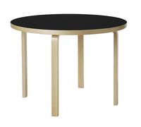 Artek - 90A Table 100 cm, Black Linoleum - Black Linoleum