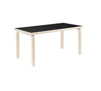 artek Aalto 80A Table Rectangular Birch/ Black Linoleum