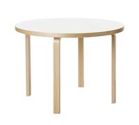artek Aalto 90A Round Table Birch/ White Laminate