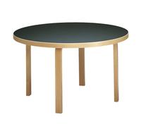 Artek - Aalto 91 Table 125 cm, Black Linoleum - Birch