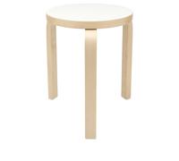 Artek Alvar Aalto 1933 Stool 60 White Laminate