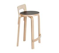 artek K65 Bar Stool Black/ Birch