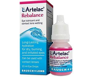 Artelac Rebalance Eye Drops for Dry Eye - Provides Long-Lasting Hydration - Compatible with Soft & Rigid Contact Lenses - Relief for Tired, Burning, Stressed & Tearing Eyes, 10 ml