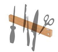 Artelegno Solid Beech Wood Wall Mounted Magnetic Knife Bar, Luxurious Collection by Master Italian Craftsmen Displays up to 9 High-End Knives in Elegant Style, Ecofriendly, Natural Finish