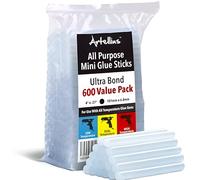 Artellius Mini Hot Glue Gun Sticks (Huge Bulk Pack of 600) 4" and 0.27 Diameter - Compatible with Most Glue Guns