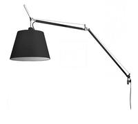 Artemide Tolomeo Mega Wall Lamp Black/ Black Shade 32cm with Dimmer