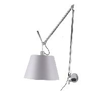 Artemide Tolomeo Mega Wall Lamp Satin 36cm with Dimmer