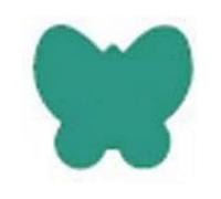 Artemio 1.6 cm Small Butterfly Number 1 Lever Punch, Green
