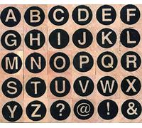 Artemio 1 cm Alphabet in Circle Upper Case Stamp Set