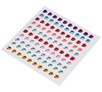 Artemio 100-Piece Adhesive RhineStones Hearts, Multi-Colour