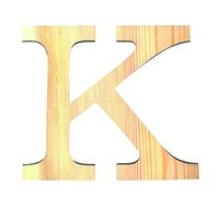 Artemio 11.5 cm Wooden Letter K in Upper Case, Beige