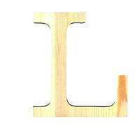 Artemio 11.5 cm Wooden Letter L in Upper Case, Beige