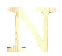 Artemio 11.5 cm Wooden Letter N in Upper Case, Beige