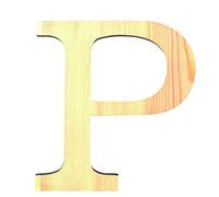 Artemio 11.5 cm Wooden Letter P in Upper Case, Beige
