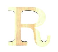 Artemio 11.5 cm Wooden Letter R in Upper Case, Beige