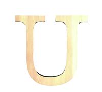 Artemio 11.5 cm Wooden Letter U in Upper Case, Beige