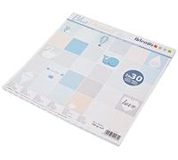 Artemio 11002446 Pad of 30 x 2 Blue Dreams Sheets 30 x 30 cm, Multi-Coloured