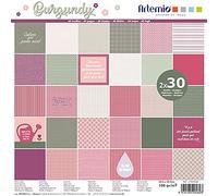 Artemio 11002448 Burgundy Pad of 30 x 2 Sheets 30 x 30 cm, Mediumulti-Coloured, Multicolour, 30x30cm