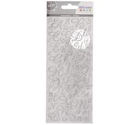 Artemio Alphabet Scrapbooking Stickers, Paper, Silver, 14 x 0,2 x 24,5 cm