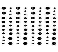 Artemio 11060307 Set of 80 Adhesive Plastic Beads 10 x 0.2 x 12.5 cm Black