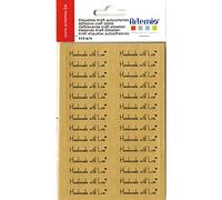 Artemio 112 -Piece Adhesive Kraft Labels Handmade with Love, Brown
