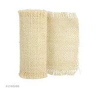 Artemio 13020117 Fabric Ribbon, Linen, Beige, 10.2 x 4 x 10 cm