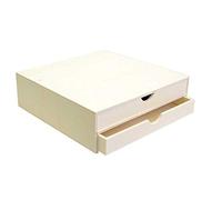 Artemio 14001908 Wooden Storage Box, 34.5 x 34 x 10 cm, Beige
