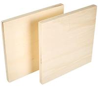 Artemio 14002351 Set of 2 Square Sheets, Wood, Beige, 15 x 1.2 x 15 cm