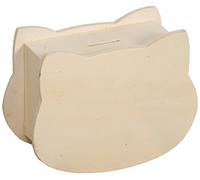 Artemio 15 x 10.5 x 6.3 cm Wooden Pussy Money Box, Beige