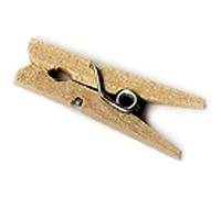 Artemio 16-Piece Mini Wooden Pegs, Beige