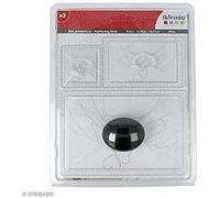 Artemio Positioning Block for Clear Stamps with Handle, Acrylic, Silver, 17,5 x 2,5 x 22 cm