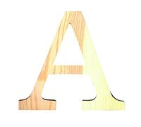 Artemio 19 cm Wooden Letter A in Upper Case, Beige