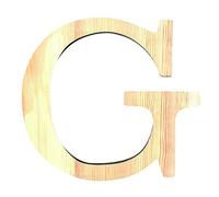 Artemio 19 cm Wooden Letter G in Upper Case, Beige