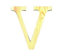 Artemio 19 cm Wooden Letter V in Upper Case, Beige